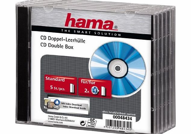 Hama Cd-rom Double Jewel Case [Pack of 5]